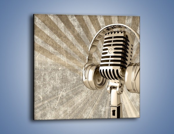Obraz na płótnie – Głos w srebrnym mikrofonie – jednoczęściowy kwadratowy O026