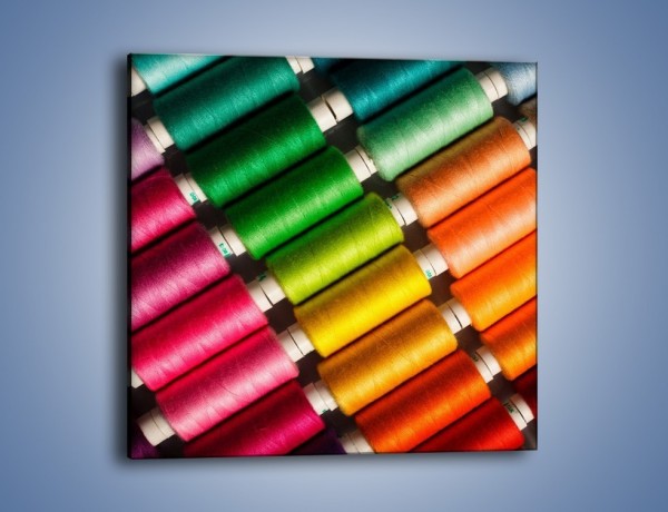 Obraz na płótnie – Szpulki kolorowych nici – jednoczęściowy kwadratowy O035