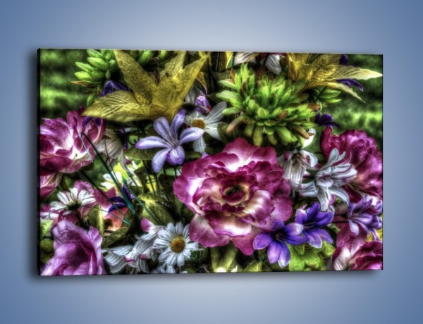 Obraz na płótnie – Kwiaty w różnych odcieniach – jednoczęściowy prostokątny poziomy GR318