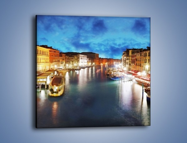 Obraz na płótnie – Światła Wenecji po zmroku – jednoczęściowy kwadratowy AM430