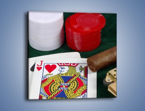 Obraz na płótnie – Męski świat hazardu – jednoczęściowy kwadratowy O121