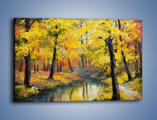 Obraz na płótnie – Jesienną pora w lesie – jednoczęściowy prostokątny poziomy GR434