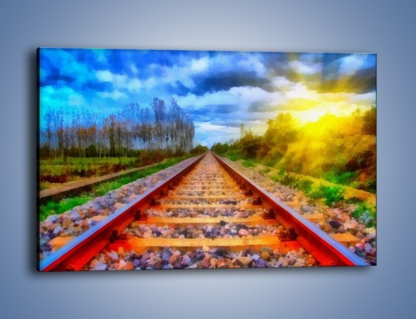 Obraz na płótnie – Podróż w nieznane pociągiem – jednoczęściowy prostokątny poziomy GR488