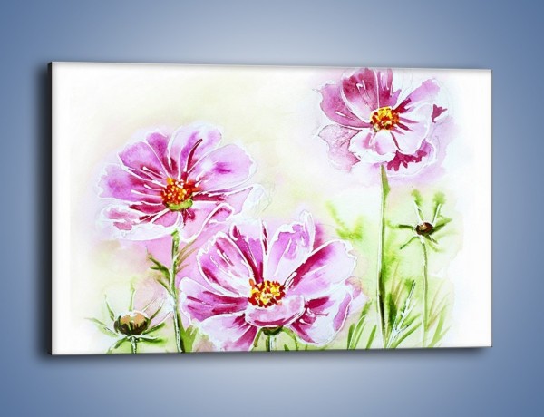 Obraz na płótnie – Małe kwiatki na trawce – jednoczęściowy prostokątny poziomy GR559