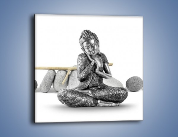 Obraz na płótnie – Budda wśród szarości – jednoczęściowy kwadratowy O220