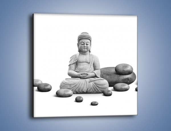 Obraz na płótnie – Budda wśród kamieni – jednoczęściowy kwadratowy O229