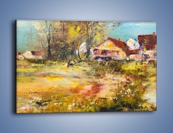 Obraz na płótnie – Wieś pędzlem malowana – jednoczęściowy prostokątny poziomy GR614