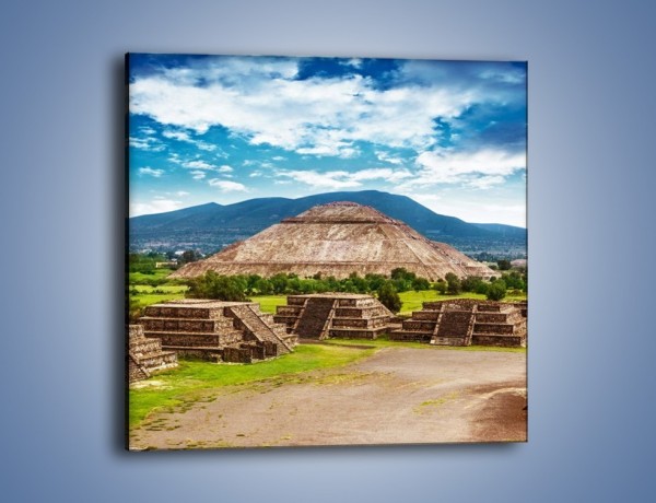 Obraz na płótnie – Piramida Słońca w Meksyku – jednoczęściowy kwadratowy AM450
