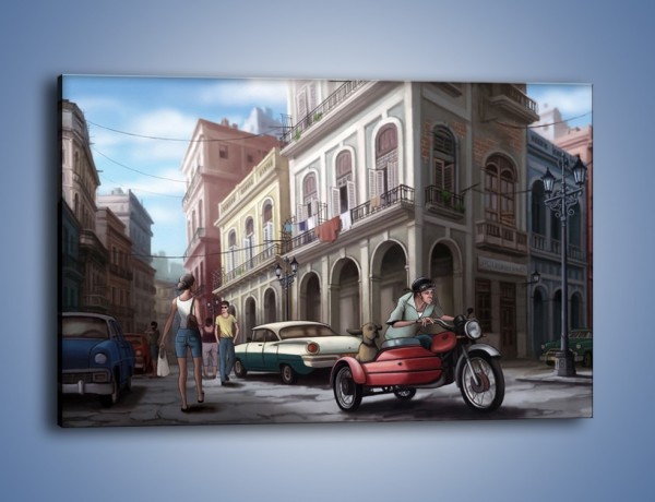 Obraz na płótnie – Codzienne życie na kubie – jednoczęściowy prostokątny poziomy GR627