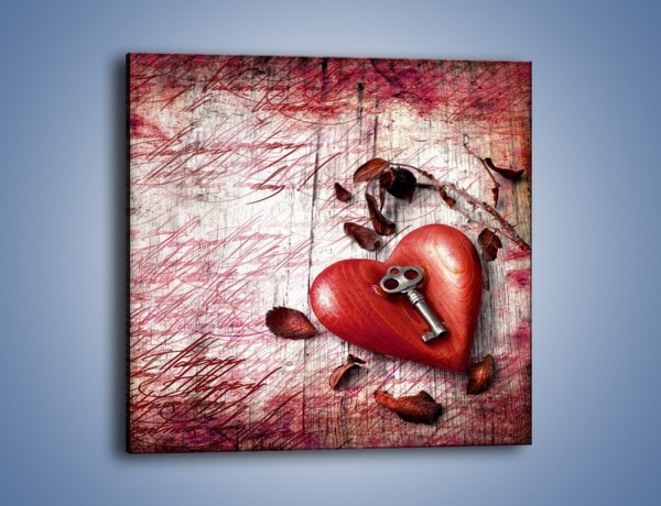 Obraz na płótnie – Klucz do serca – jednoczęściowy kwadratowy O246