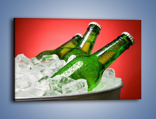 Obraz na płótnie – Zmrożone butelki piwa – jednoczęściowy prostokątny poziomy JN025