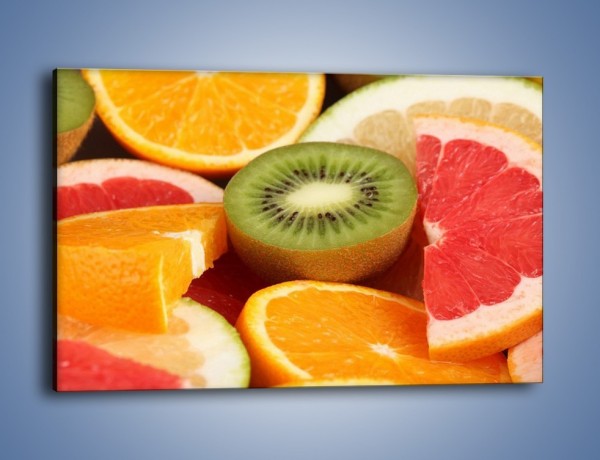 Obraz na płótnie – Kolorowe połówki owoców – jednoczęściowy prostokątny poziomy JN026