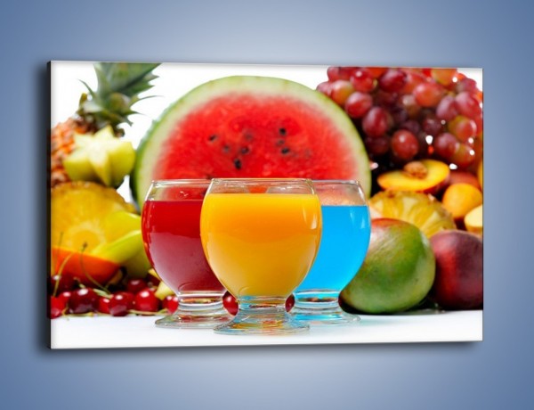 Obraz na płótnie – Kolorowe drineczki z soczystych owoców – jednoczęściowy prostokątny poziomy JN029