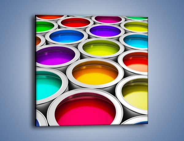 Obraz na płótnie – Paleta kolorowych pojemniczków – jednoczęściowy kwadratowy O253