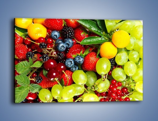 Obraz na płótnie – Wymieszane kolorowe owoce – jednoczęściowy prostokątny poziomy JN037