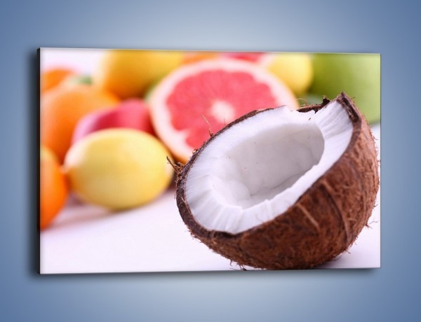 Obraz na płótnie – Kokosowo-owocowy mix – jednoczęściowy prostokątny poziomy JN042