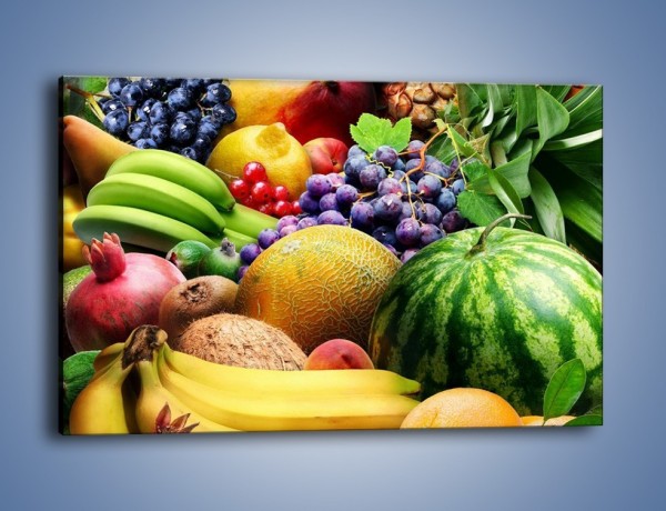 Obraz na płótnie – Stół pełen dojrzałych owoców – jednoczęściowy prostokątny poziomy JN072