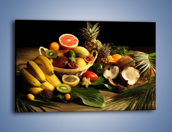 Obraz na płótnie – Kosz egzotycznych owoców – jednoczęściowy prostokątny poziomy JN074