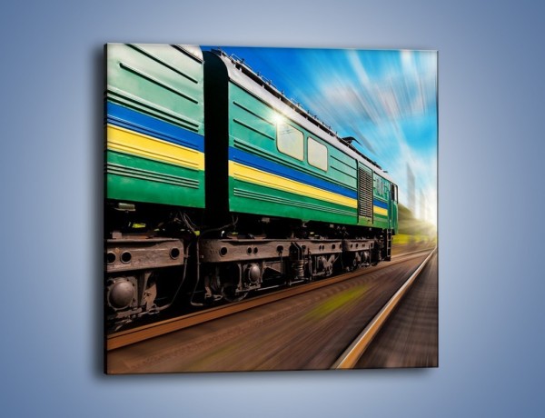 Obraz na płótnie – Pędzący pociąg – jednoczęściowy kwadratowy TM024