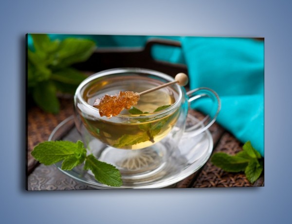 Obraz na płótnie – Oczyszczająca zielona herbata – jednoczęściowy prostokątny poziomy JN104