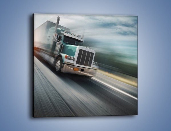 Obraz na płótnie – Pędząca ciężarówka na autostradzie – jednoczęściowy kwadratowy TM035