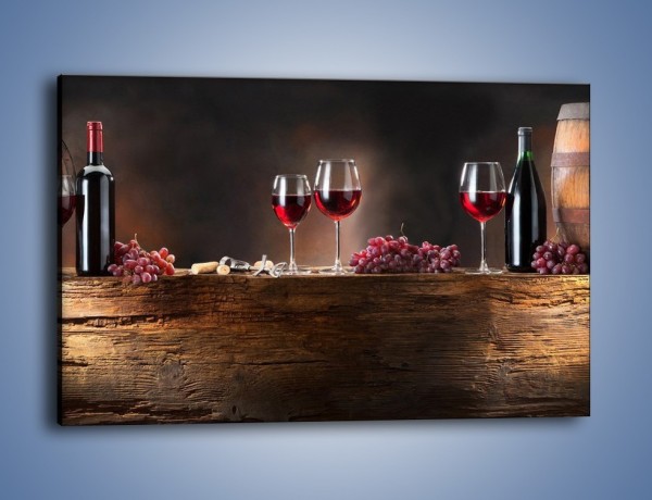 Obraz na płótnie – Beczuszki czerwonego wina – jednoczęściowy prostokątny poziomy JN142