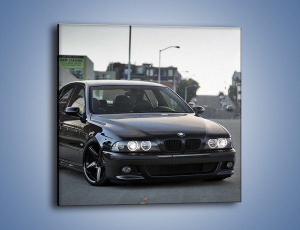 Obraz na płótnie – Czarne BMW E39 M5 – jednoczęściowy kwadratowy TM072