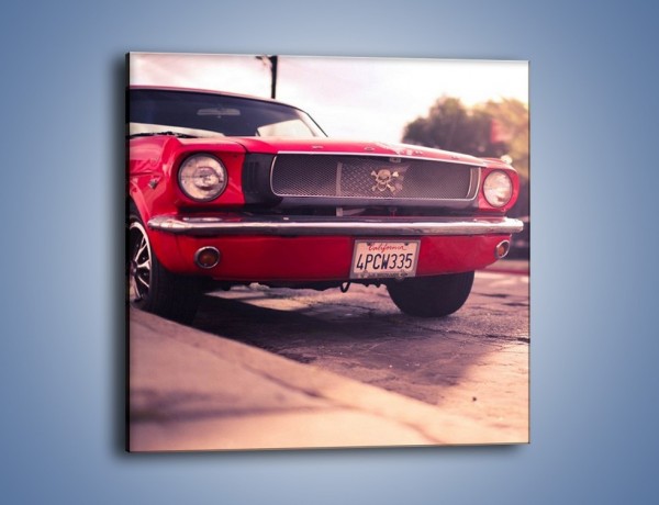 Obraz na płótnie – Czerwony Ford Mustang – jednoczęściowy kwadratowy TM087