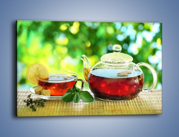 Obraz na płótnie – Ogrodowa herbatka – jednoczęściowy prostokątny poziomy JN235