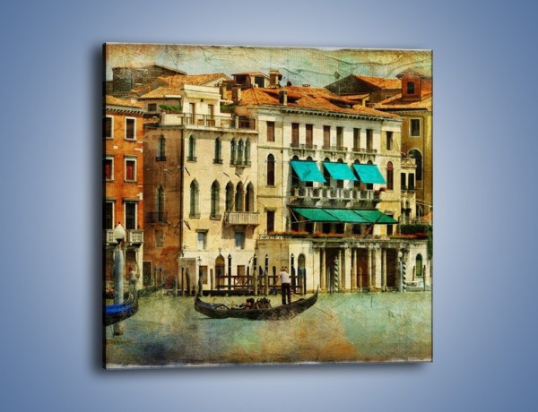 Obraz na płótnie – Weneckie domy w stylu vintage – jednoczęściowy kwadratowy AM459