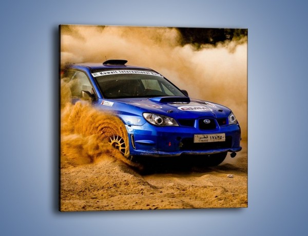 Obraz na płótnie – Subaru WRX STI na pustyni – jednoczęściowy kwadratowy TM104