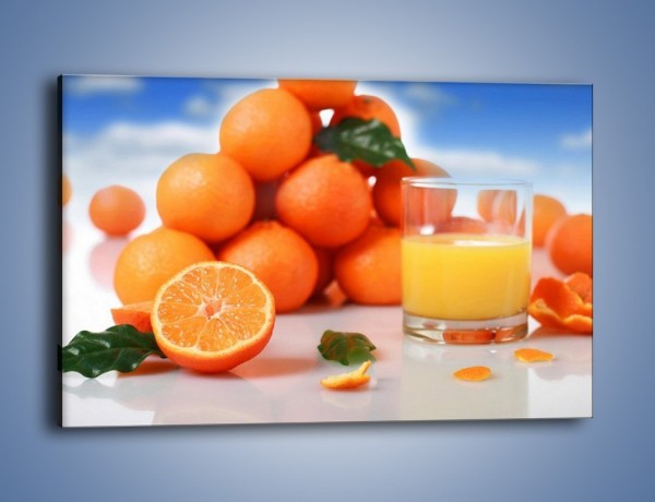 Obraz na płótnie – Szklanka soku pomarańczowego – jednoczęściowy prostokątny poziomy JN301