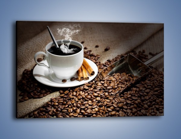 Obraz na płótnie – Czarna palona kawa – jednoczęściowy prostokątny poziomy JN311