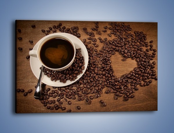 Obraz na płótnie – Miłość do kawy – jednoczęściowy prostokątny poziomy JN312