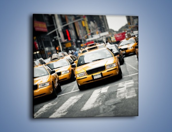 Obraz na płótnie – Nowojorskie taksówki – jednoczęściowy kwadratowy TM149