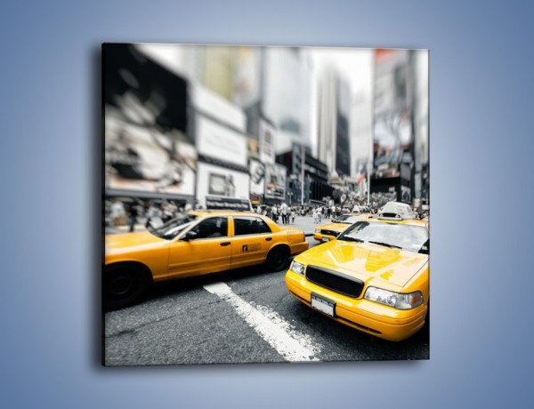 Obraz na płótnie – Taksówki na Times Square – jednoczęściowy kwadratowy TM152