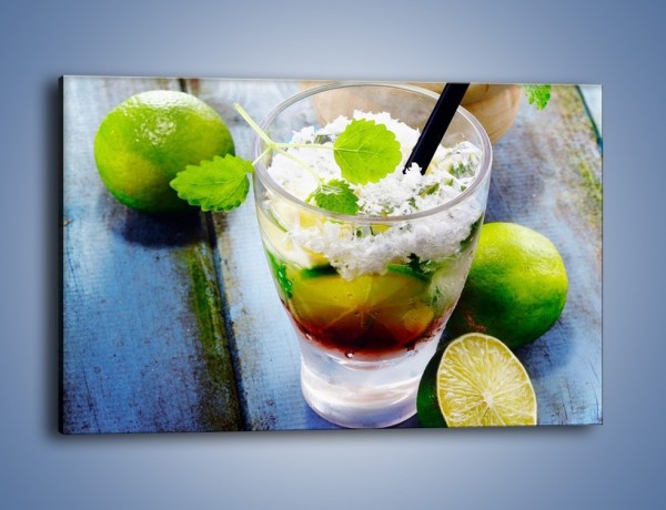Obraz na płótnie – Limonkowy drink z miętą – jednoczęściowy prostokątny poziomy JN325