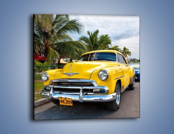 Obraz na płótnie – Kubańska taksówka na Hawanie – jednoczęściowy kwadratowy TM160