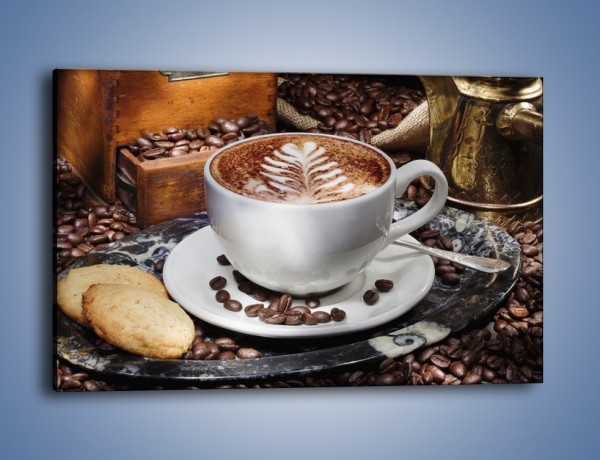 Obraz na płótnie – Taca z kawą – jednoczęściowy prostokątny poziomy JN338