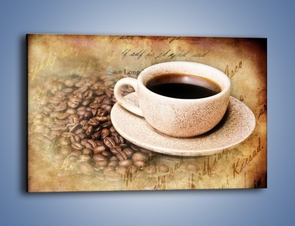 Obraz na płótnie – List przy filiżance kawy – jednoczęściowy prostokątny poziomy JN347