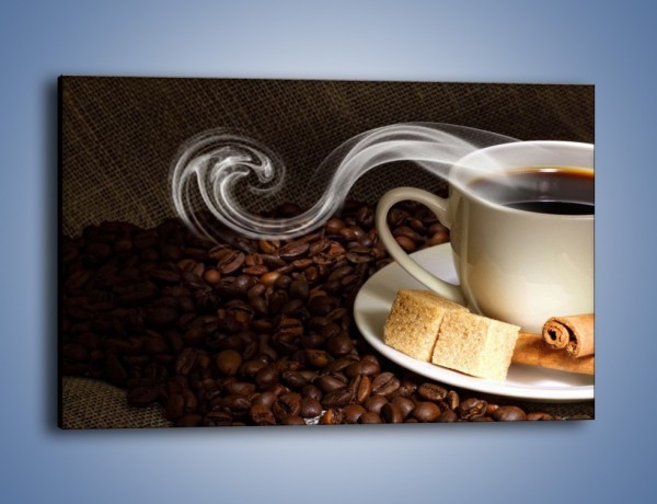 Obraz na płótnie – Kawa z kostkami cukru – jednoczęściowy prostokątny poziomy JN364