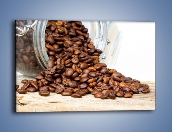 Obraz na płótnie – Ziarna kawy w słoiku – jednoczęściowy prostokątny poziomy JN368