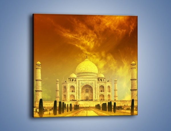 Obraz na płótnie – Tadź Mahal w żółtym kolorze – jednoczęściowy kwadratowy AM465