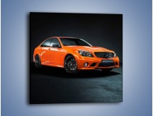 Obraz na płótnie – Mercedes Benz C 63 AMG orange – jednoczęściowy kwadratowy TM192