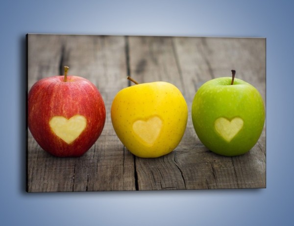 Obraz na płótnie – Miłość do jabłek – jednoczęściowy prostokątny poziomy JN410