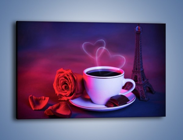 Obraz na płótnie – Kawa dla zakochanych – jednoczęściowy prostokątny poziomy JN411