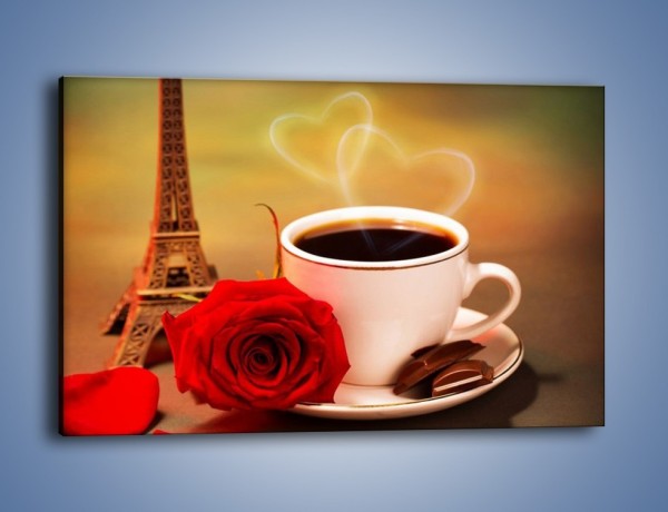 Obraz na płótnie – Kawa pełna miłości – jednoczęściowy prostokątny poziomy JN412