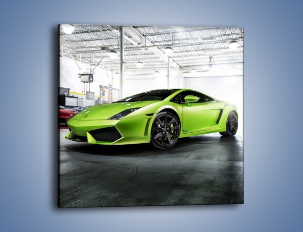 Obraz na płótnie – Lamborghini Gallardo w garażu – jednoczęściowy kwadratowy TM205