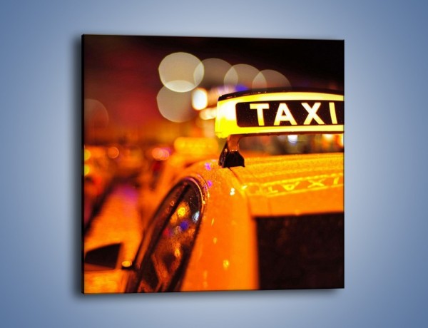 Obraz na płótnie – Taksówka w deszczu – jednoczęściowy kwadratowy TM218