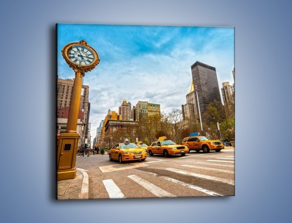 Obraz na płótnie – Taksówki na Fifth Avenue – jednoczęściowy kwadratowy TM223